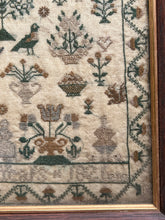 Load image into Gallery viewer, Antique English Needlework Sampler M Cusin 1821