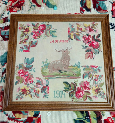 Quaint Rose 1914 Floral Stag