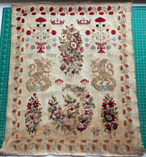 Load image into Gallery viewer, Antique Dutch Needlework Sampler IW MHV IW 1855
