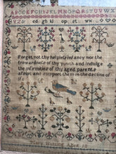 Load image into Gallery viewer, Antique Needlework Sampler Mary Nutting 1823