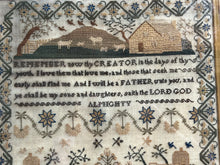 Load image into Gallery viewer, Antique English Needlework Sampler Sarah Sole Aged 12 1856