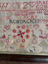 Load image into Gallery viewer, Antique English Sampler Janet Cowie 1799
