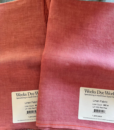 Weeks 36 ct Red Pear (Zweigart base)