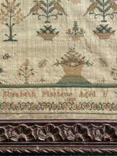 Load image into Gallery viewer, Antique English Needlework Sampler Elisabeth Martens 1839