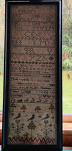 Load image into Gallery viewer, Antique English Needlework Sampler Mary Stringer 1781