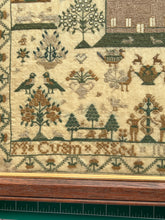 Load image into Gallery viewer, Antique English Needlework Sampler M Cusin 1821