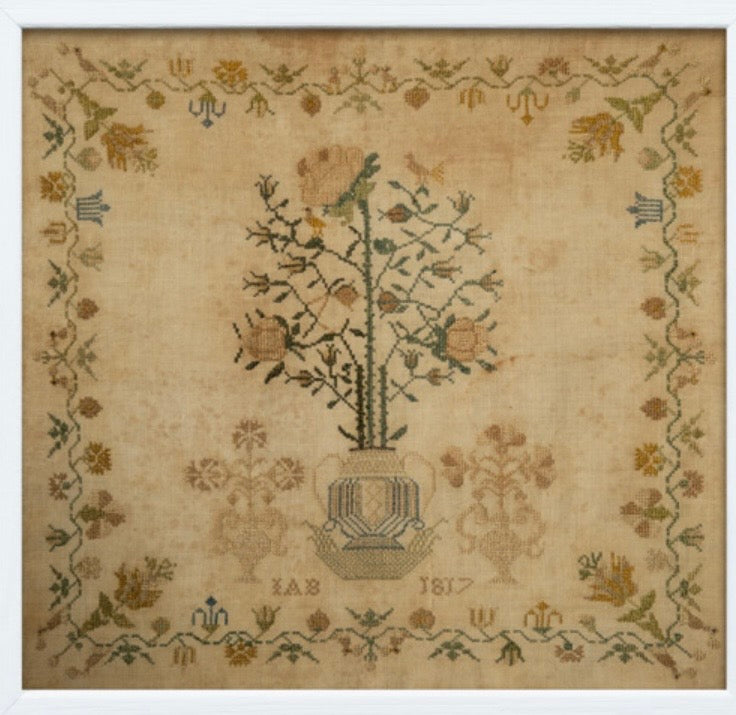 Modern Folk Embroidery IAB 1817 Rosebush Sampler
