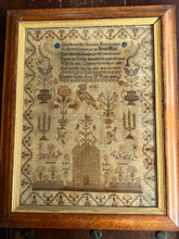 Load image into Gallery viewer, Antique English Needlework Sampler Leteisha Clark 1825