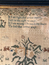 Load image into Gallery viewer, Antique English Needlework Sampler Elizabeth Philpott 1829