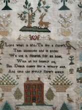 Load image into Gallery viewer, Antique English Needlework Sampler Sarah Ann Haysell 1832