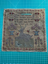 Load image into Gallery viewer, Antique English Needlework Sampler Alice Hunter 1837