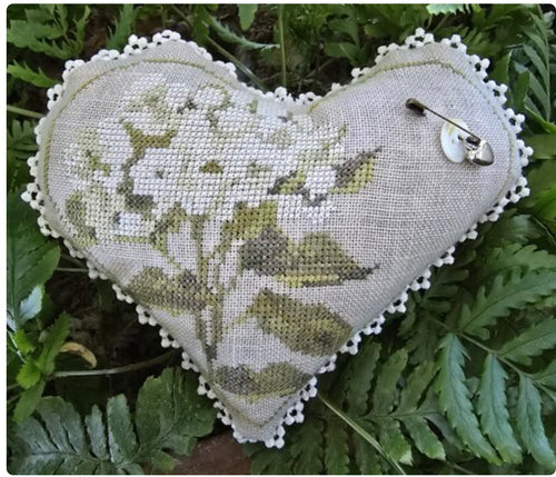 Samplers Not Forgotten Be Still My Heart Hydrangea Kit