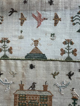 Load image into Gallery viewer, Antique English Needlework Sampler Mary Jane Levett 1837