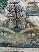 Load image into Gallery viewer, Antique Norfolk English Needlework Sampler Eliza Saunders 1814 Adam &amp; Eve
