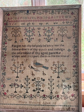 Load image into Gallery viewer, Antique Needlework Sampler Mary Nutting 1823