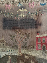 Load image into Gallery viewer, Antique English Needlework Sampler Ann Robinson 1843
