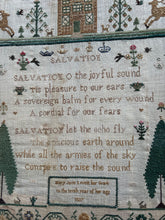 Load image into Gallery viewer, Antique English Needlework Sampler Mary Jane Levett 1837