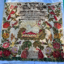 Load image into Gallery viewer, Antique English Needlework Sampler In Memory of George Elijah Hall July 1, 1857