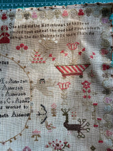 Load image into Gallery viewer, Antique English Needlework Sampler Elizabeth Alderson April 8, 1846