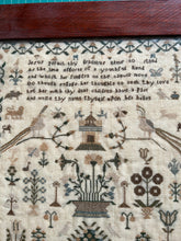 Load image into Gallery viewer, Antique English Needlework Sampler Harriet Powell 1843
