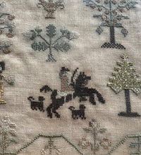 Load image into Gallery viewer, Antique English Needlework Sampler Frances Nichols 1821