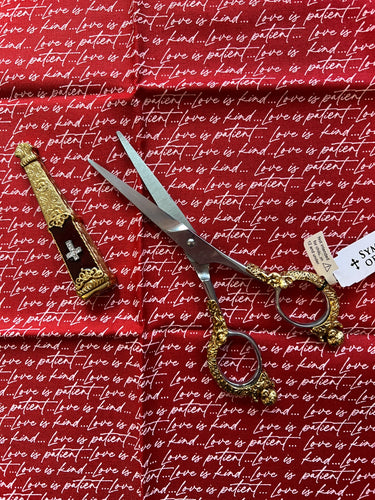 1928 Red Enameled Cross Scissors