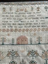 Load image into Gallery viewer, Antique English Needlework Sampler Elisabeth Martens 1839