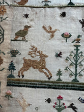 Load image into Gallery viewer, Antique English Needlework Sampler Mary Jane Levett 1837