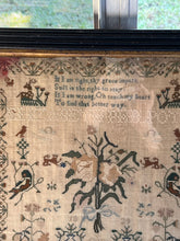 Load image into Gallery viewer, Antique English Needlework Sampler Elizabeth Philpott 1829