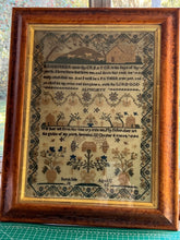 Load image into Gallery viewer, Antique English Needlework Sampler Sarah Sole Aged 12 1856