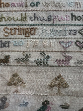 Load image into Gallery viewer, Antique English Needlework Sampler Mary Stringer 1781