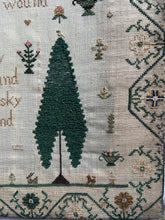 Load image into Gallery viewer, Antique English Needlework Sampler Mary Jane Levett 1837