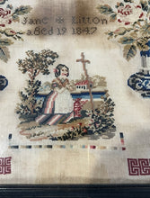 Load image into Gallery viewer, Antique Sampler by Jane Litton 1847