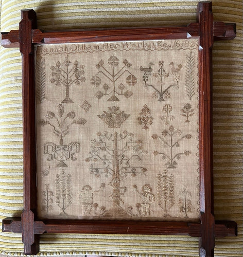 Antique Sampler Hannah Oldham Age 15, 1823