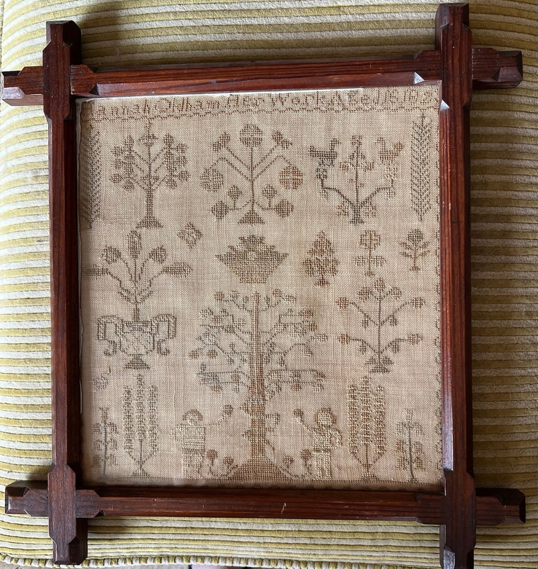 Antique Sampler Hannah Oldham Age 15, 1823