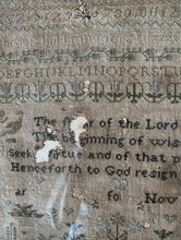 Load image into Gallery viewer, Antique Needlework Sampler Anonymous November 9, 1810