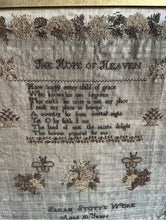 Load image into Gallery viewer, Antique English Needlework Sampler Sarah Stott 1837