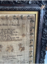 Load image into Gallery viewer, Antique English Needlework Sampler Sarah Stott 1837
