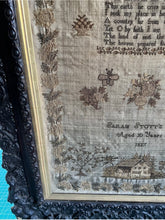 Load image into Gallery viewer, Antique English Needlework Sampler Sarah Stott 1837