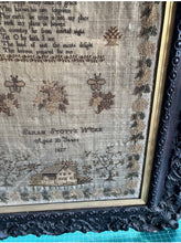 Load image into Gallery viewer, Antique English Needlework Sampler Sarah Stott 1837