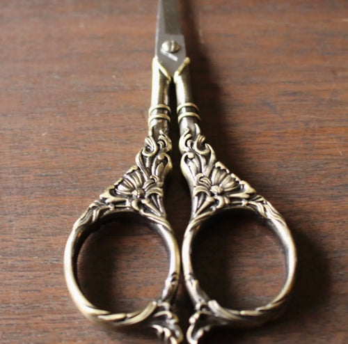 Gold Botanical Embroidery Scissors