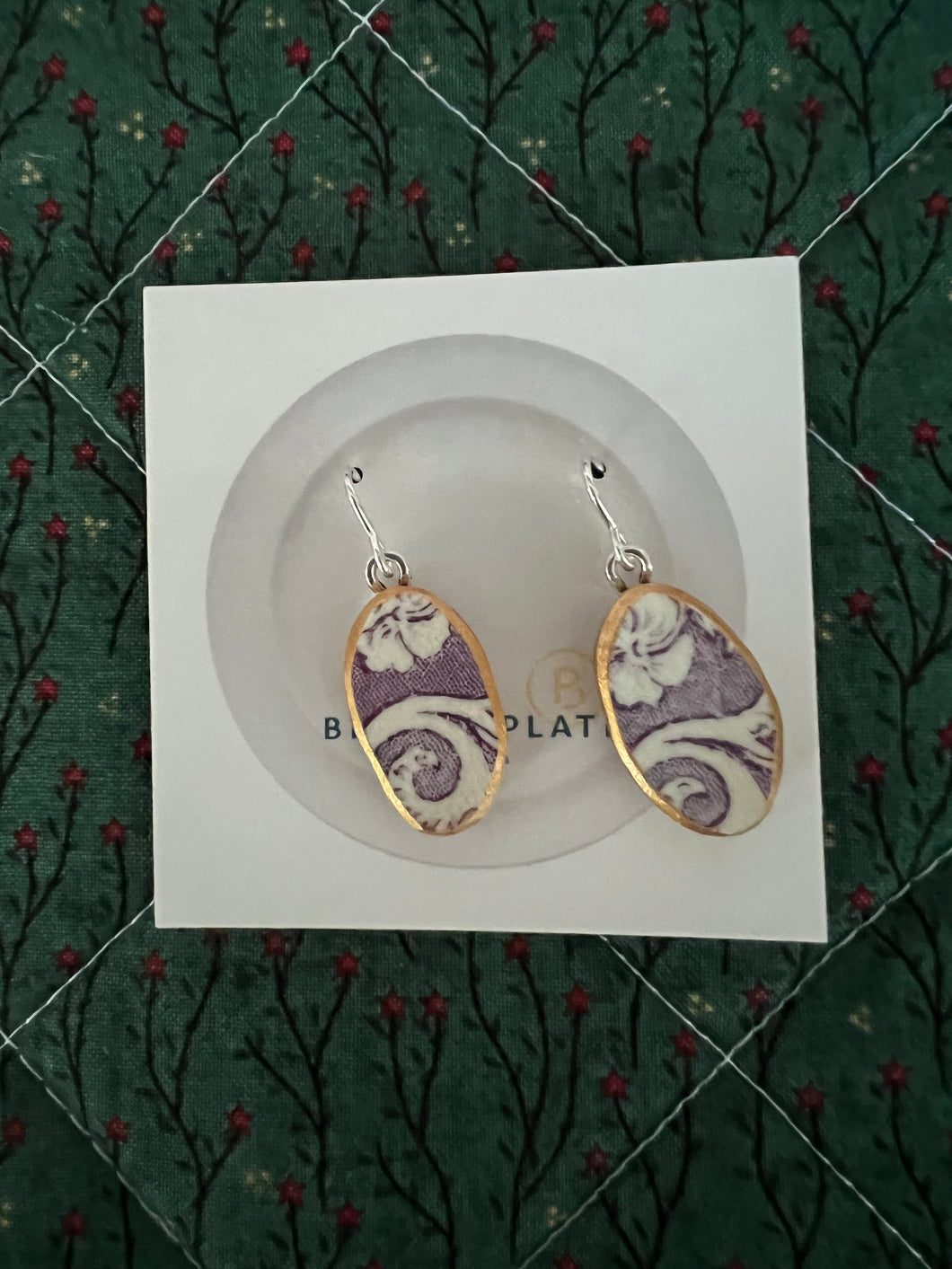 Broken Plate Mystic Purple Earrings