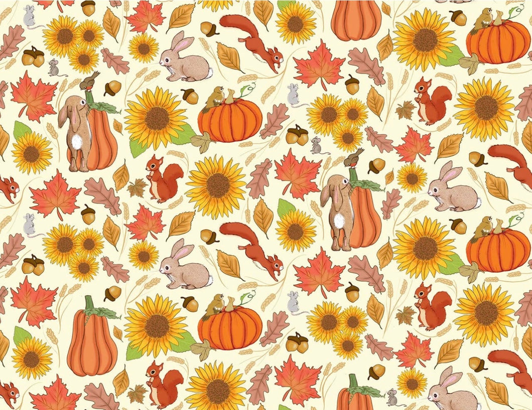 Belle and Boo Halloween Ditsy Fabric