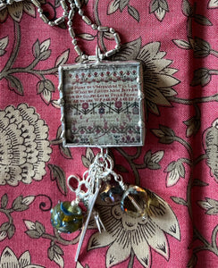 Two Charming Chix Double Sided Sampler Pendant