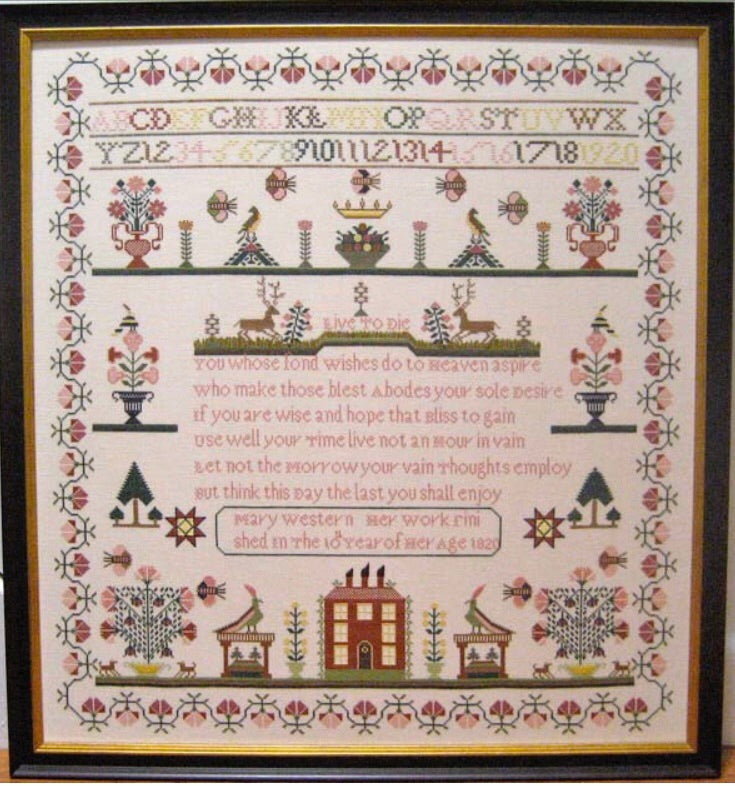 Samplers Revisited Mary Western 1820