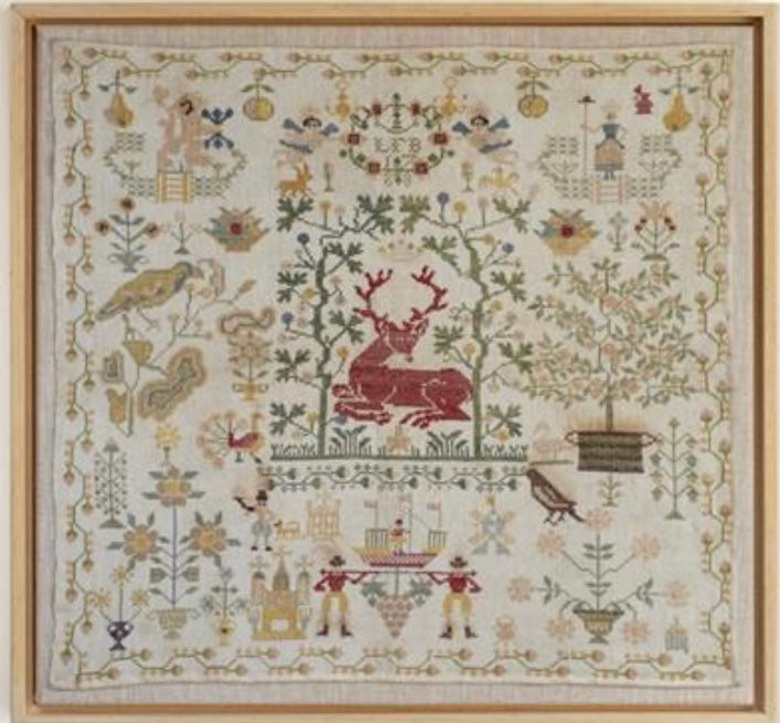 Modern Folk Embroidery LFB 1788 Red Deer Sampler